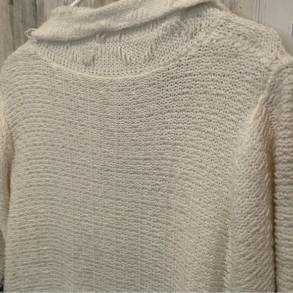 Ariat Womens Open Front Shawl Fringe Sweater Cardigan -Cream Size S - Picture 5 of 7